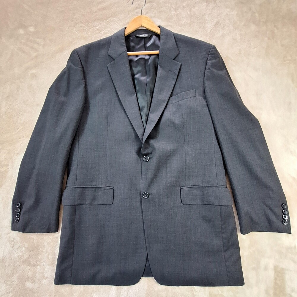 Jos. A. Bank Blazer Mens 43L Charcoal Wool 2 Button Single Vent Suit Jacket
